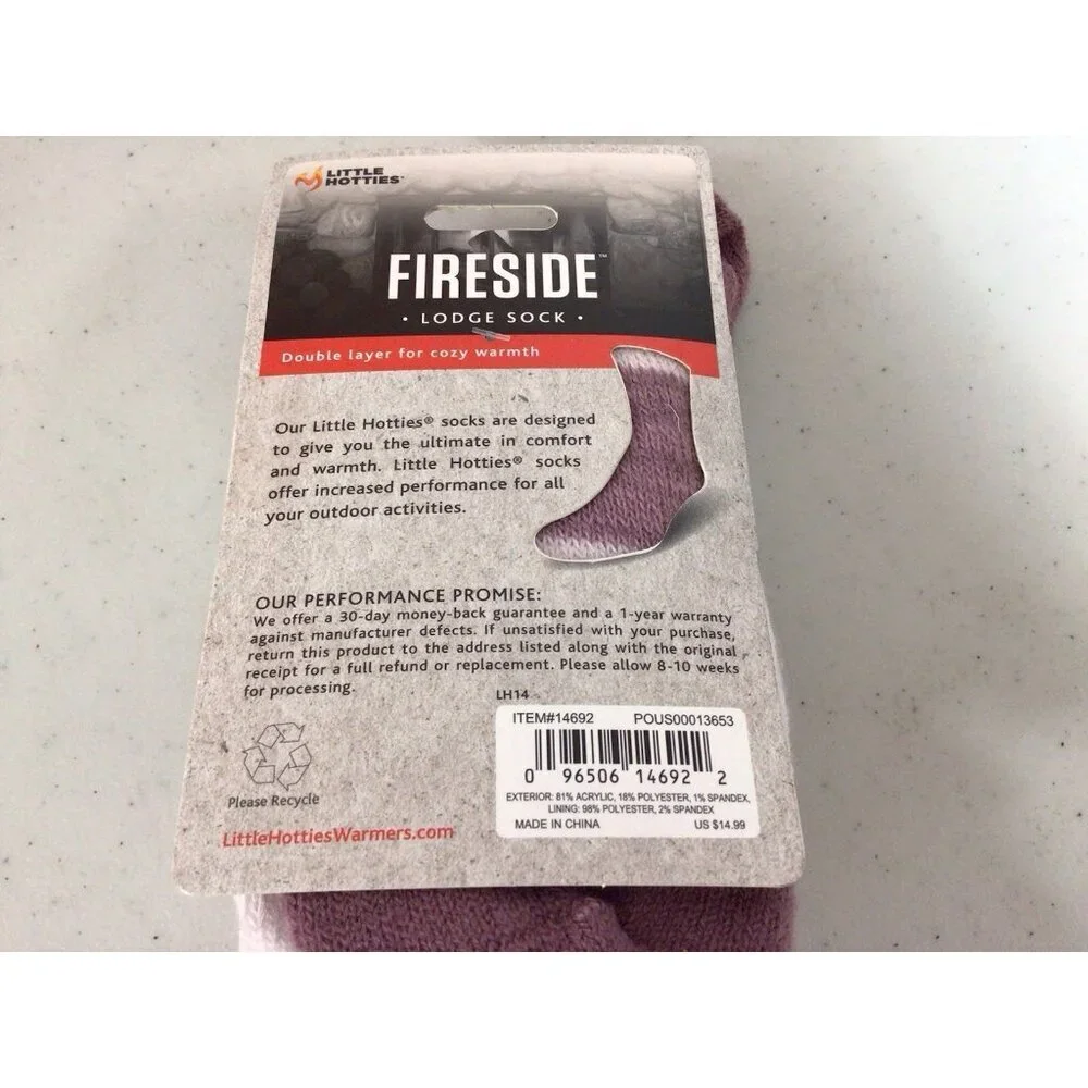 Fireside Little Hotties Cozy Lodge Socks Fleece Lined Womens 5-10 New